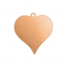 7/8" (22mm) 18ga ImpressArt Copper Heart with Ring Premium Stamping Blanks
