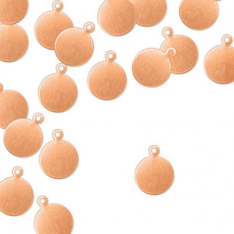 3/8" (9.5mm) 18ga ImpressArt Premium Copper Circle Tag w-Ring - Pack of 6 3/8" (9.5mm) 18ga ImpressArt Premium Copper Circle Tag w-Ring - Pack of 6
