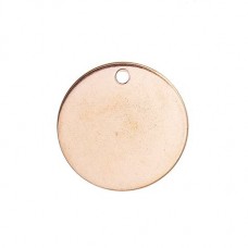3/4" (19mm) 18ga ImpressArt Copper Circle with Hole Premum Stamping Blank