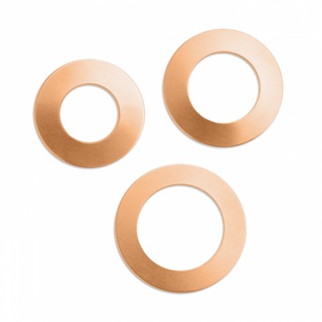 ImpressArt 18ga Washer Variety Pack - Premium Copper - 3pc ImpressArt 18ga Washer Variety Pack - Premium Copper - 3pc