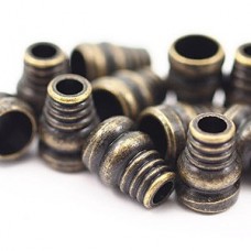12x9mm Ant Brass Industrial Style End Caps or Spacers