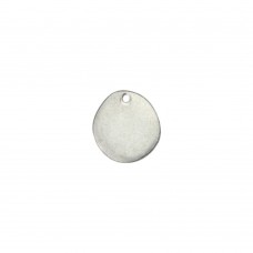 3/4" (19mm) ImpressArt Soft Strike Pewter River Stone Blanks with 2mm hole - Pack of 2
