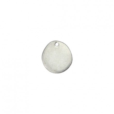 3/4" (19mm) ImpressArt Soft Strike Pewter River Stone Blanks with 2mm hole - Pack of 2