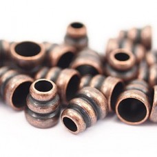 10x9mm Ant Copper Industrial Style End Caps or Spacers