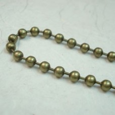 2.4mm Antique Brass Plated Ball Chain