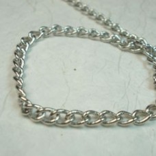 4.8x3.2mm Nickel Silver Plated Twist Oval Cable Chain - Per metre