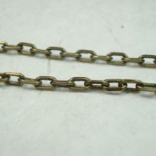 2.2mm Antique Brass Plated Cube Chain