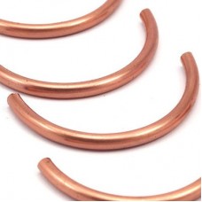 4x52mm Raw Copper Semi-Circle Tube Beads