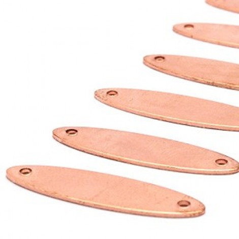 35x10mm 20ga Raw Copper Almond Stamping Blank Connectors