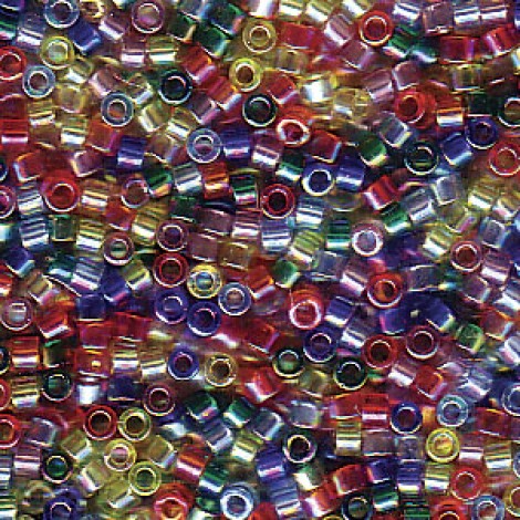 11/0 Miyuki Delica Beads - Rainbow AB Mix - 7.2gm