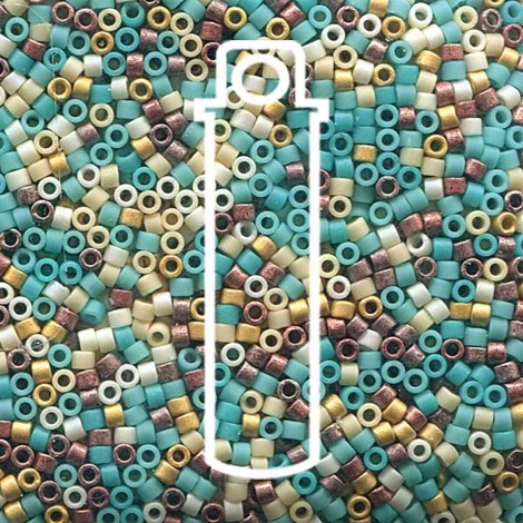 11/0 Delica Beads - Cleopatra Mix - 7.2gm 11/0 Delica Beads - Cleopatra Mix - 7.2gm