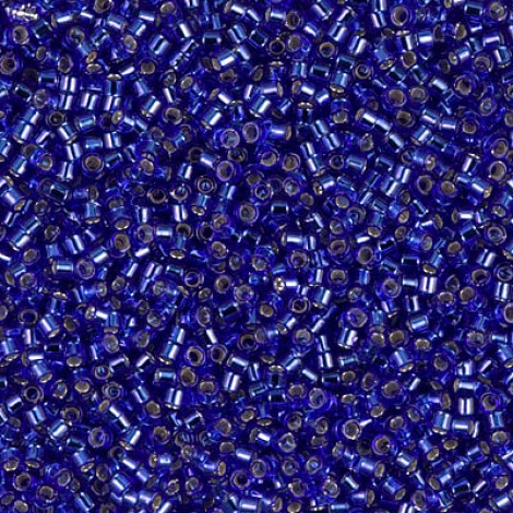 11/0 Delica Seed Beads - Silver Lined Cobalt - 50gm Factory Pack