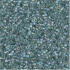 11/0 Delica Seed Beads - Lined Light Seafoam AB - 7.2gm