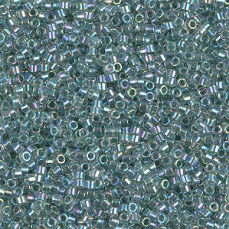 11/0 Delica Seed Beads - Lined Light Seafoam AB - 7.2gm