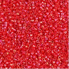 11/0 Delica Seed Beads - Opaque Light Siam AB - 7.2gm