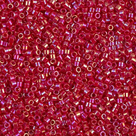 11/0 Delica Seed Beads - Opaque Red AB - 7.2gm