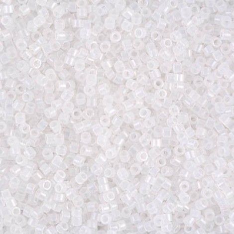 11/0 Delica Seed Beads - White Opal 