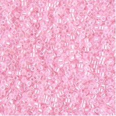 11/0 Delica Seed Beads - Lined Crystal-Light Pink - 7.2gm