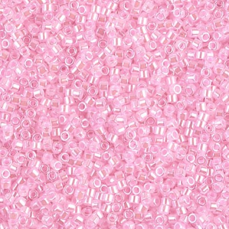 11/0 Delica Seed Beads - Lined Crystal-Light Pink - 7.2gm