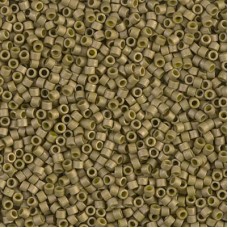 11/0 Delica Seed Beads - Matte Metallic Olive Gold - 50gm Bulk Pack