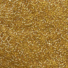 11/0 Delica Seed Beads - Silver Lined Gold - 50gm bag