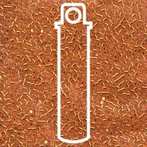 11/0 Delica Seed Beads - Silver Lined Orange - 7.2gm 11/0 Delica Seed Beads - Silver Lined Orange - 7.2gm