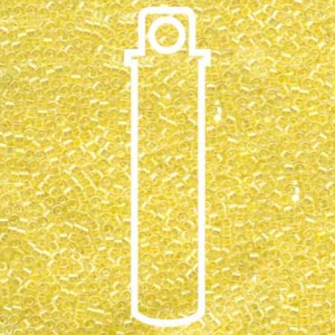 11/0 Delica Seed Beads - Lined Pale Yellow - 7.2gm