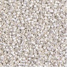 11/0 Delica Seed Beads - Frosted Sterling Plated - 7.2gm
