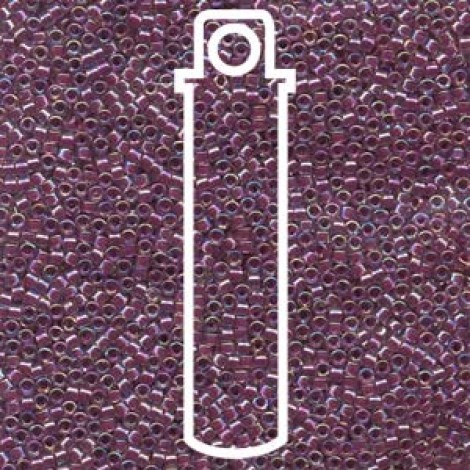 11/0 Delica Seed Beads - Lined Magenta AB - 7.2gm