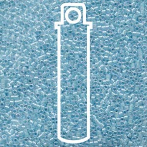 11/0 Delica Seed Beads - Lined Sky Blue AB - 7.2gm