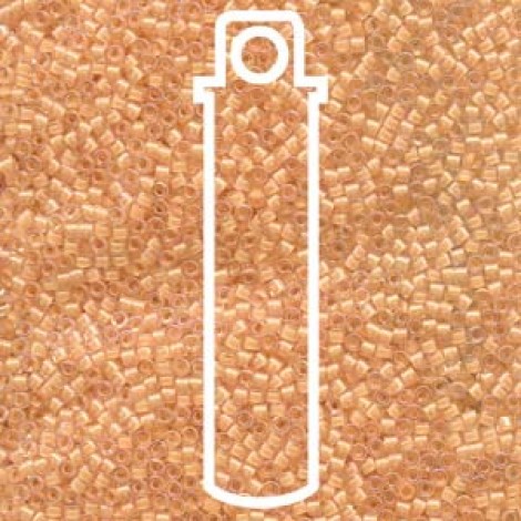 11/0 Delica Seed Beads - Lined Flesh AB - 7.6gm