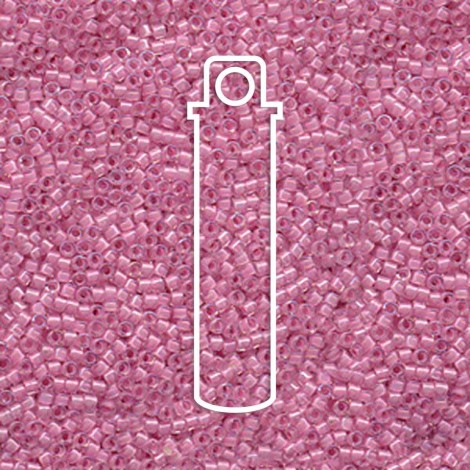 11/0 Delica Seed Beads - Lined Pale Lilac AB - 7.2gm