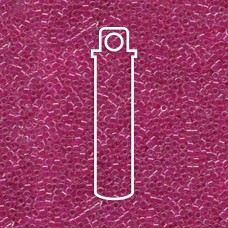 11/0 Delica Seed Beads - Lined Light Fuchsia AB - 7.2gm