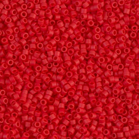 11/0 Delica Seed Beads - Matte Opaque Dark Red - 7.2gm
