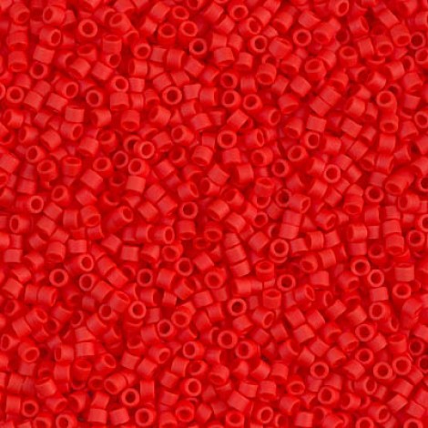 11/0 Delica Seed Beads - Matte Opaque Light Siam - 7.2gm