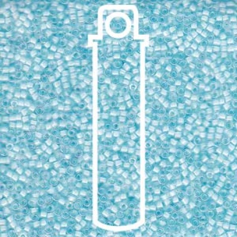 11/0 Delica Seed Beads - Lined Aqua Mist - 7.2gm