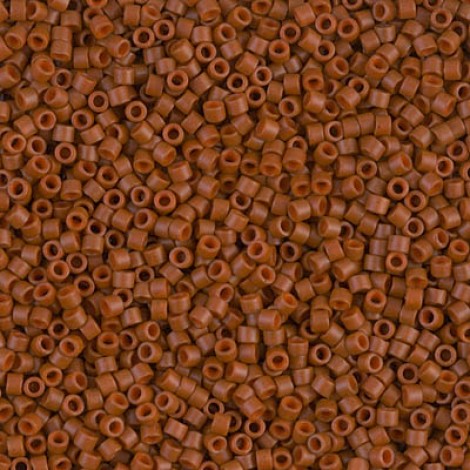 11/0 Delica Seed Beads - Dyed Matte Opaque Sienna - 50gm Bulk Pack 11/0 Delica Seed Beads - Dyed Matte Opaque Sienna - 50gm Bulk Pack