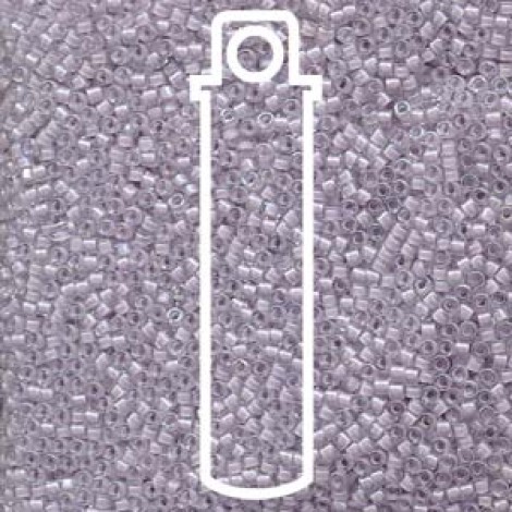 11/0 Delica Seed Beads - Lined Pale Lavender AB - 7.2gm