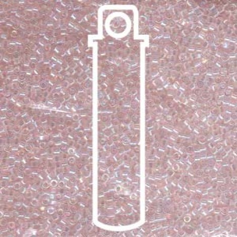 11/0 Delica Seed Beads - Lined Light Pink AB - 7.2gm 11/0 Delica Seed Beads - Lined Light Pink AB - 7.2gm