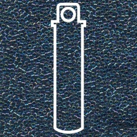 11/0 Miyuki Delica Seed Beads - Lined Blue-Blue AB - 7.2gm