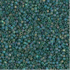 11/0 Delica Seed Beads - Matte Emerald AB