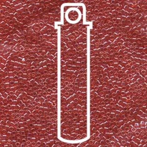 11/0 Delica Seed Beads - Transparent Light Siam Luster - 7.2gm 11/0 Delica Seed Beads - Transparent Light Siam Luster - 7.2gm