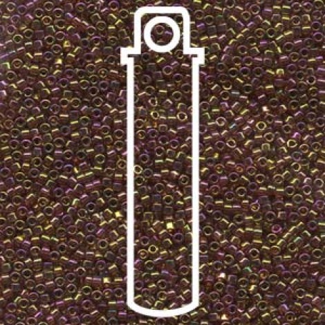 11/0 Delica Seed Beads - Gold Red Luster - 7.2gm 11/0 Delica Seed Beads - Gold Red Luster - 7.2gm