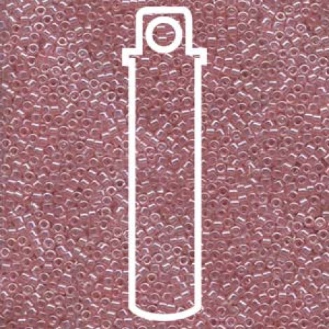 11/0 Delica Seed Beads - Transp Pink Luster - 7.2gm