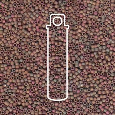 11/0 Delica Seed Beads - Matte Metallic Dusky Clay AB - 7.2gm