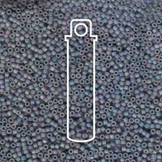 11/0 Delica Seed Beads - Matte Metallic Blue Slate AB - 7.2gm