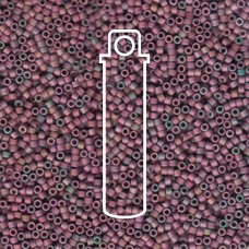 11/0 Delica Seed Beads - Matte Metallic Thistle AB - 7.2gm