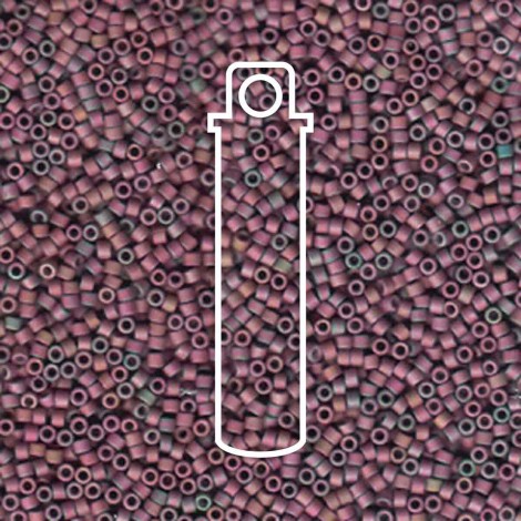 11/0 Delica Seed Beads - Matte Metallic Thistle AB - 7.2gm