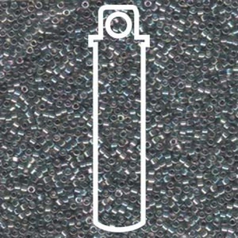 11/0 Delica Seed Beads - Transparent Grey Iris - 7.2gm 11/0 Delica Seed Beads - Transparent Grey Iris - 7.2gm