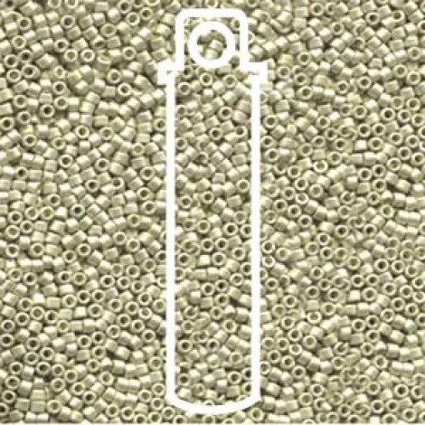 11/0 Delica Seed Beads - Galvanised Semi Frosted Silver - 7.2gm